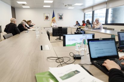 Reunió del Pacte d’Estat, ahir.