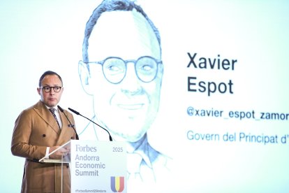 Espot durant la intervenció al Forbes Andorra Economic Summit.