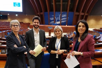 Els consellers generals presents a l'assemblea general del Consell d'Europa.