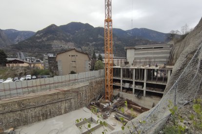Les obres de construcció del conjunt residencial.