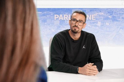 Marc Nieto al plató de Diari TV.