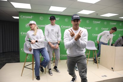 Gina del Rio, Irineu Esteve, Roger Puig i Joan Verdú, ahir al balanç de la temporada de la FAE.