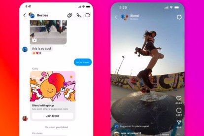 La funció 'Blend' a Instagram.