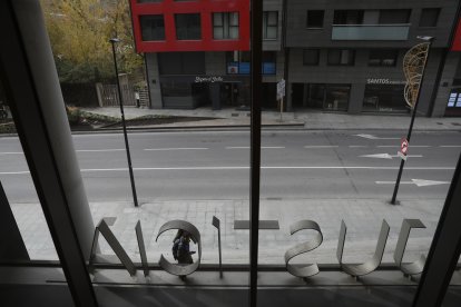 El vestíbul de la seu de la justícia.