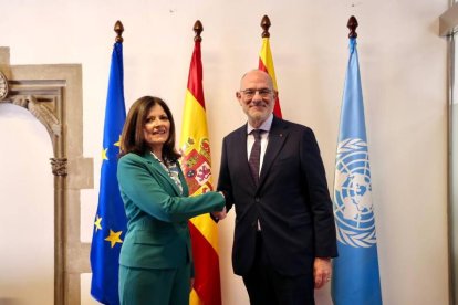 La ministra d'Afers Exteriors, Imma Tor, amb el conseller d’Unió Europea i Acció Exterior de la Generalitat, Jaume Duch.