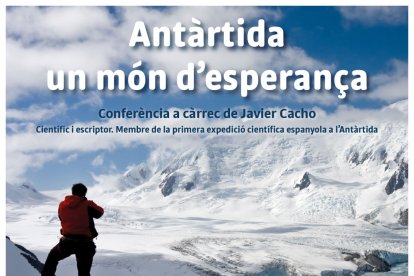 Cartell de la conferència de Javier Cacho.