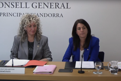 Les conselleres generals demòcrates, Meritxell Alcobé i Carol Puig.