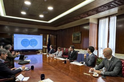 La delegació andorrana, ahir a Vitòria.