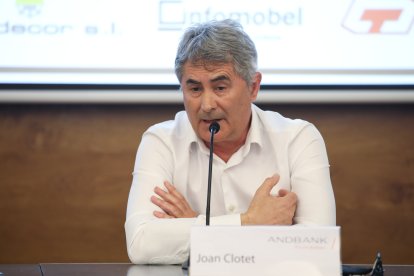 El president del FAN, Joan Clotet, en un acte recent a la seu central d’Andbank.