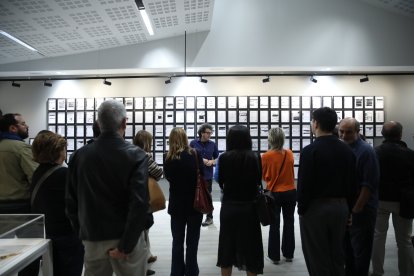 La inauguració de l’exposició, que es va clausurar minuts després.