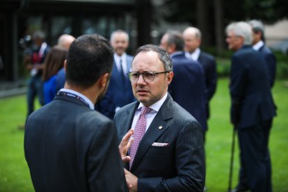 Xavier Espot durant la trobada entre caps d’Estat.