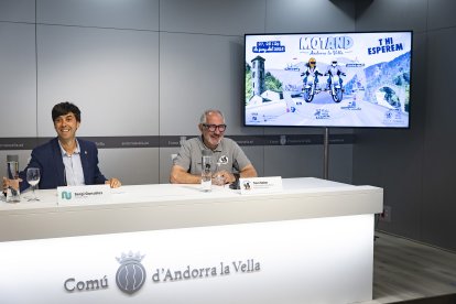 Sergi González i Toni Soler durant la presentació del Motand.