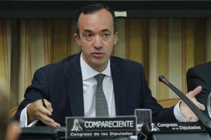 Martínez en una compareixença.