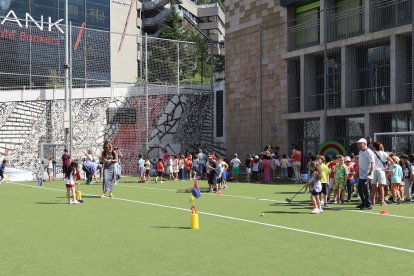 Un moment de l'activitat de golf.