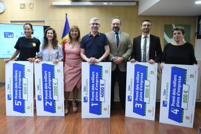 Lliurament dels premis als cinc millors plans d'empresa