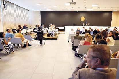La sala abans de la lectura de la sentència.