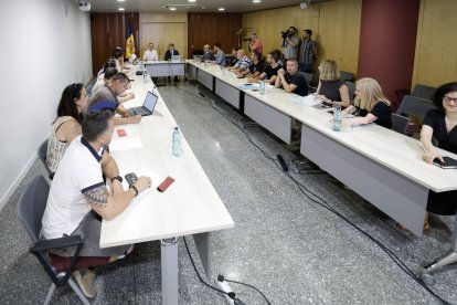 Reunió entre el Govern i la plataforma sindical.