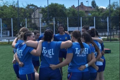 El combinat femení abans d’un dels partits.