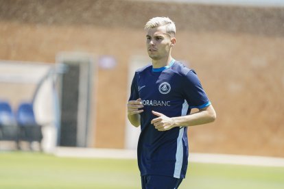 Luismi Redondo, a punt de deixar la concentració.
