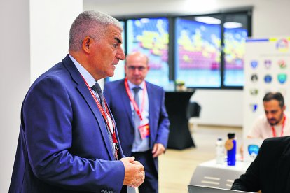 El president de la FAF, Fèlix Álvarez, a l’última assemblea de l’ens.