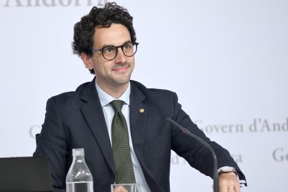 Guillem Casal durant la roda de premsa del consell de ministres