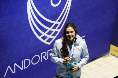 Tudó, amb la plata obtinguda als Jocs d’Andorra 2025.