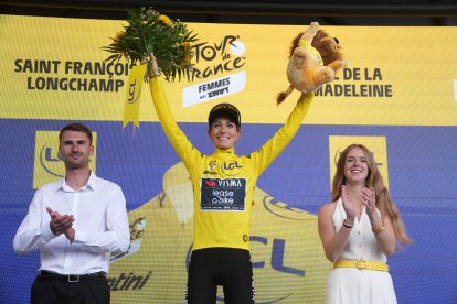 Ferrand-Prévot amb el mallot groc.