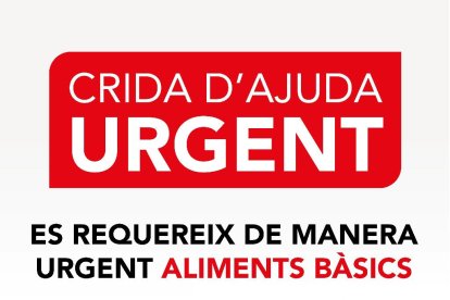 Crida urgent de l'ADJRA per recaptar aliments bàsics.