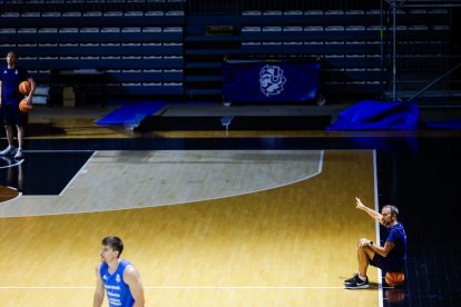 El MoraBanc Andorra va entrenar ahir al pavelló Toni Martí.