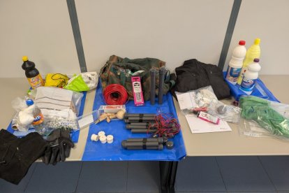 El material trobat durant l’escorcoll.