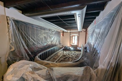 La sala del Consell en obres.