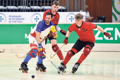 Pau Palacín en un moment del partit d’ahir.