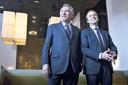 François Bayrou i Emmanuel Macron.