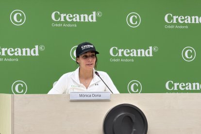 Mònica Doria, durant la roda de premsa