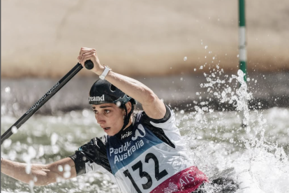 Mònica Doria, en els entrenaments a Penrith.