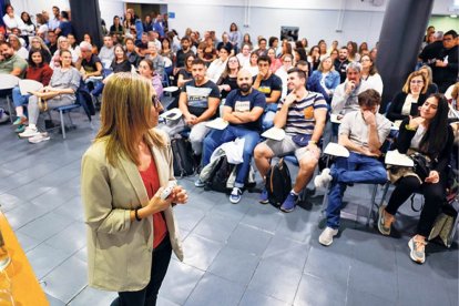 Un moment de la darrera assemblea de treballadors del SAAS.