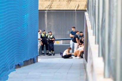 La zona d’Escaldes on s’acostumen a reunir els joves.