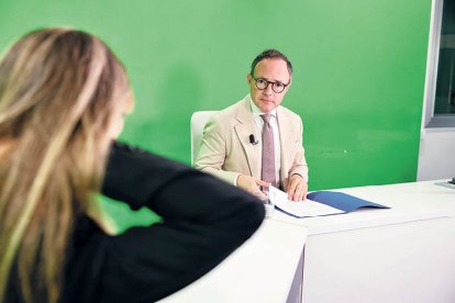 Xavier Espot abans de l’inici de l’entrevista.