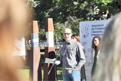 Lectura dels parlaments inicials, ahir en el tercer Homenatge al Donant.