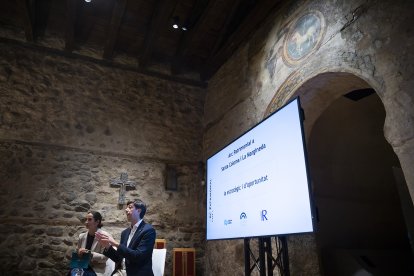Presentació del projecte de l'Arc patrimonial a l'Església de Santa Coloma.