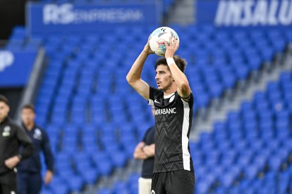 Imanol, en el partit contra la Reial Societat B.