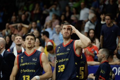 Ortega i Guerrero, instants després de la fi del partit.