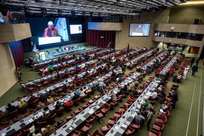 Un moment de l'Assemblea de l'edició 151a de la UIP a Ginebra