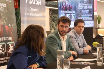 Montse Ortiz, Joan Barrera i Cerni Cairat a l'acte de presentació de la cursa