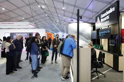 L'estand de GrandValira a la Fira.