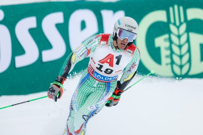 Joan Verdú al final de la segona mànega de la Copa del Món de Solden.
