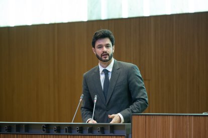 El líder de Concòrdia, Cerni Escalé, al Consell General aquest matí.