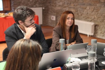 Els cònsols de Sant Julià, ahir durant la reunió.