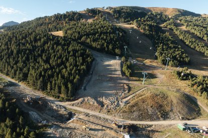 Imatge dels treballs a l’Estadi Creand.