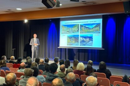 Presentació de la modificació del POUP, ahir a l’auditori del Palau de Gel.